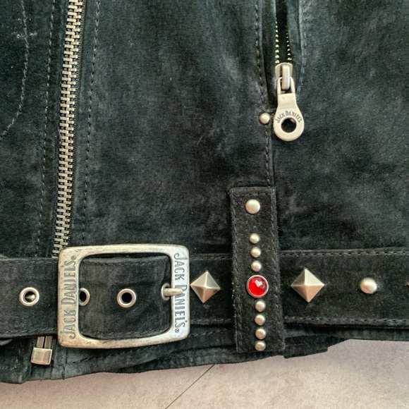 Vintage Women’s Jack Daniel’s Old No. 7 Leather Biker Jacket - Picture 6 of 8